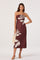 Sticky add to cart - Annabeth Floral Satin Strapless Maxi Dress