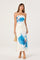 Sticky add to cart - Annabeth Floral Satin Strapless Maxi Dress