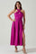 Zaria Pleated Halter Midi Dress