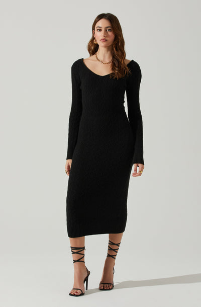 Regina Cutout Midi Sweater Dress