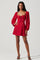 Vivian Satin Halter Long Sleeve Mini Dress