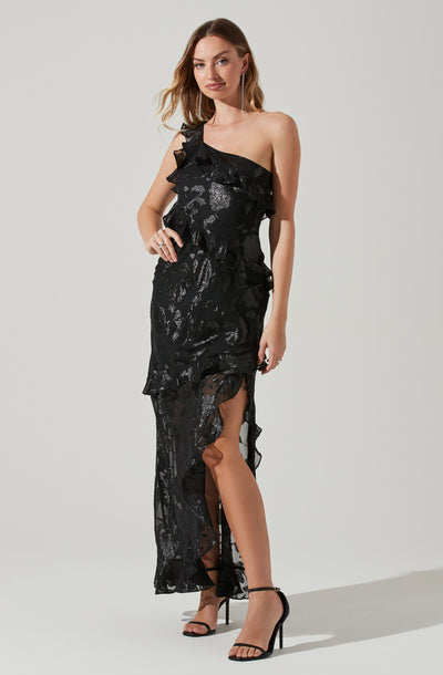 Andrea One Shoulder Floral Maxi Dress - ASTR the Label Andrea One Shoulder Floral Maxi Dress - ASTR the Label