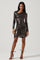 Alexa Metallic Ruched Mini Dress