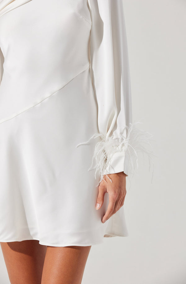 Augusta Feather Trim Mini Dress - ASTR the Label
