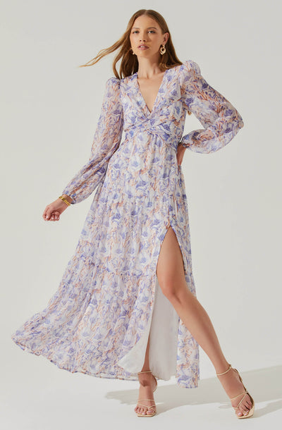 Seona Floral Long Sleeve Maxi Dress