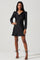 Lottie Satin Cowl Neck Long Sleeve Mini Dress