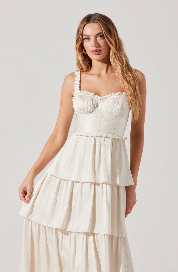 Tempany Tempany Tiered Bustier Maxi Dress - ASTR the Label
