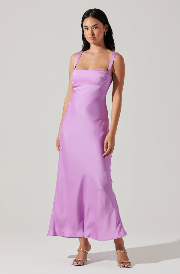 ASTR the Label | Stacie Satin Maxi Dress in Lilac | Size XL ASTR the Label | Stacie Satin Maxi Dress in Lilac | Size XL