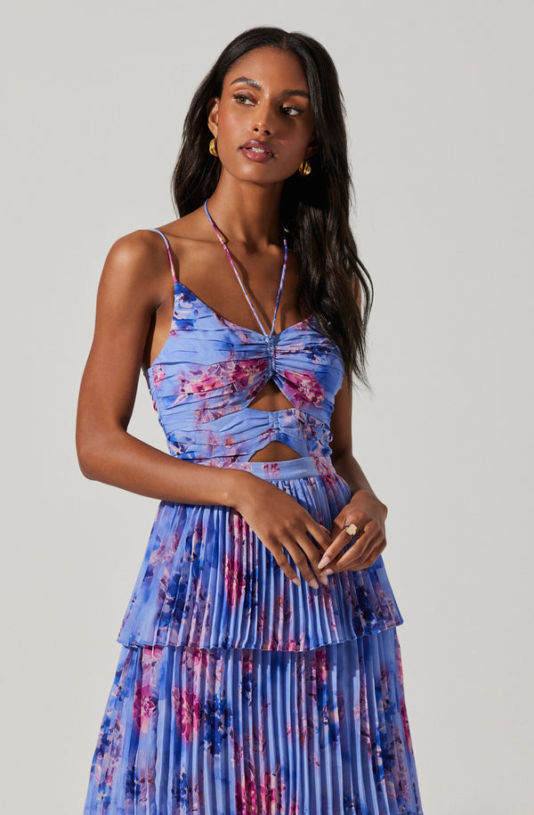 Daytona Pleated Floral Maxi Dress - ASTR the Label