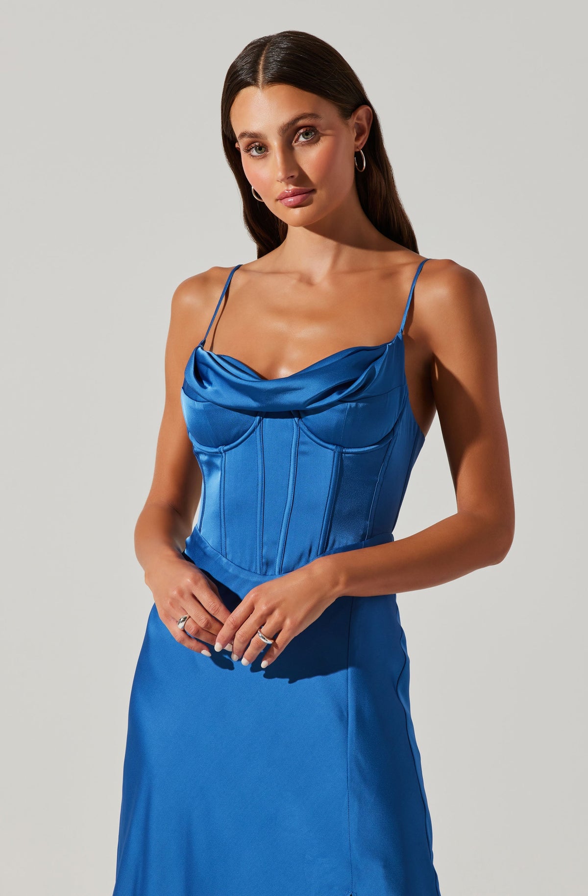 Cannes Satin Bustier Maxi Dress – ASTR The Label