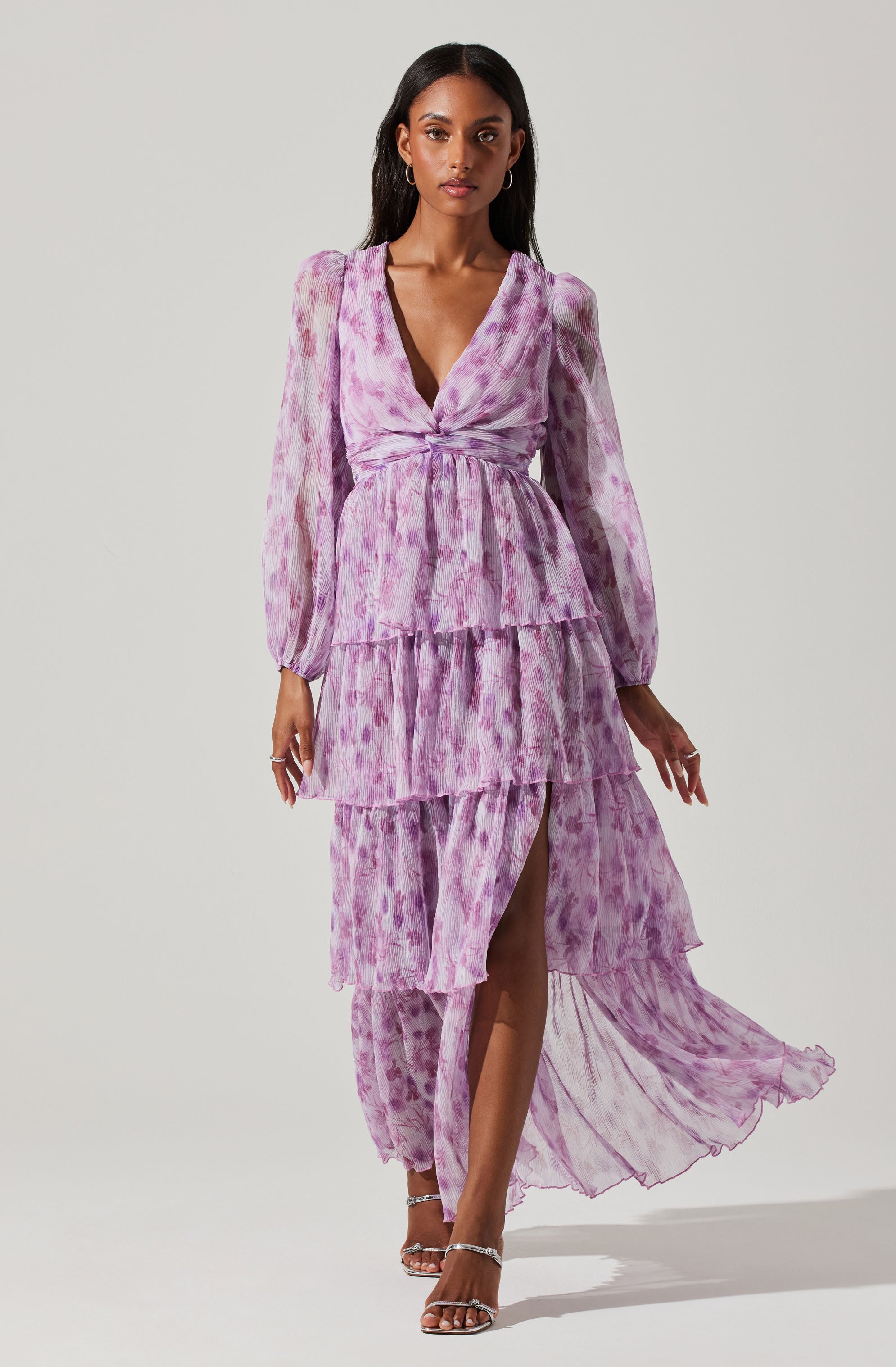 Sibylla Floral Plisse Dress – ASTR The Label