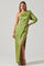 Amari Satin Cutout One Shoulder Maxi Dress
