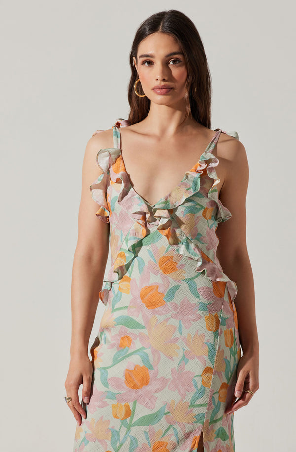 asta seersucker maxi dress AFENDS Womens Elodie - Seersucker Midi Dress