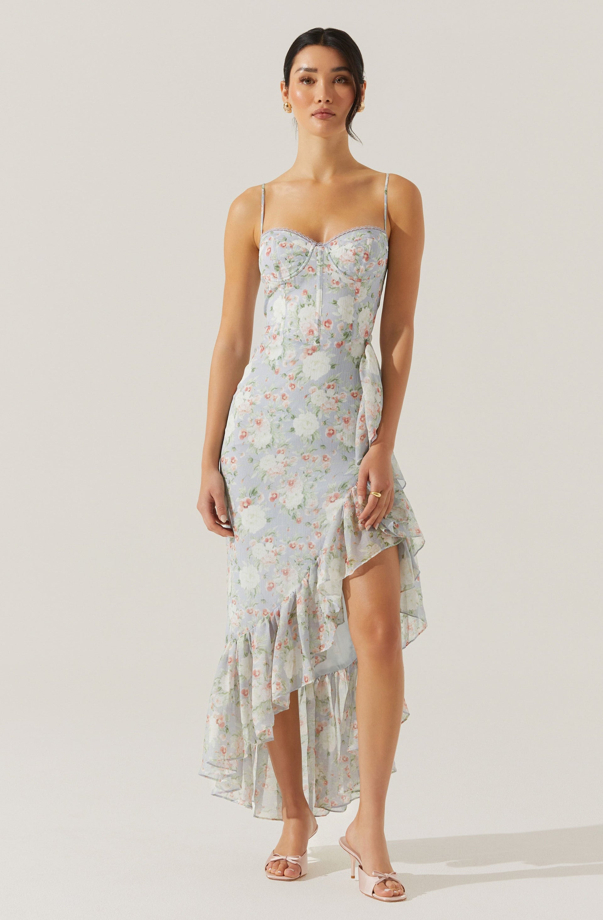 blue dress for baby girl Brisbane Asymmetrical Floral Midi Dress