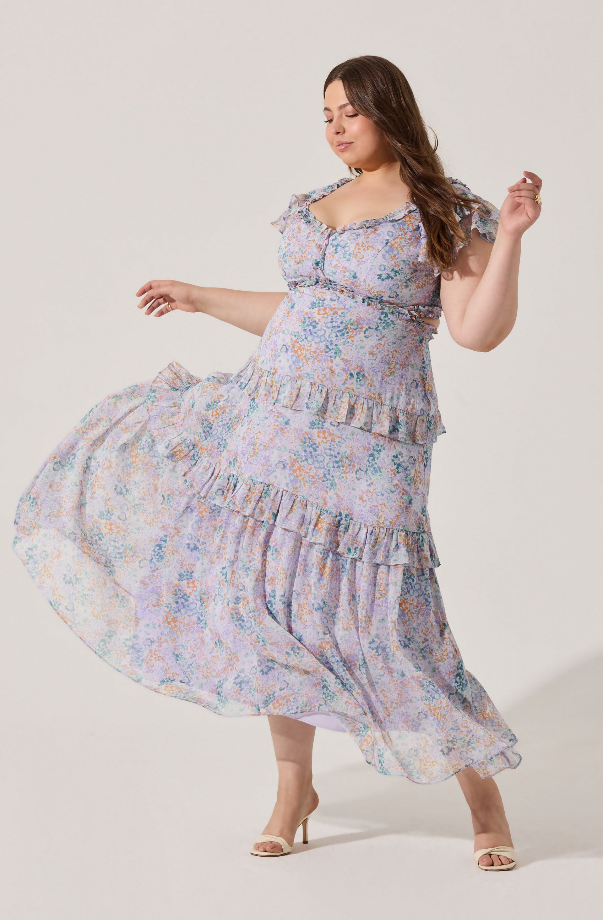 Mable Floral Tiered Ruffle Maxi Dress - ASTR the Label Mable Floral Tiered Ruffle Maxi Dress - ASTR the Label