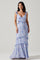 Sticky add to cart - Cassis Floral Ruffle Maxi Dress