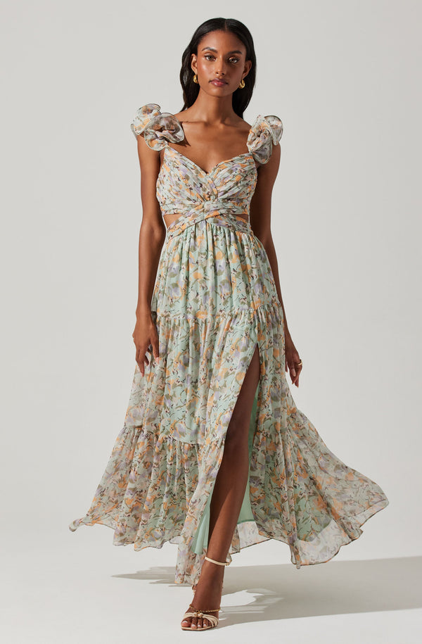 open lace back dress Milla Women's Tea-Length Floral Dress main image 0