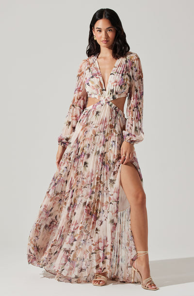 Astr The Label Revery Dress - Cream Pink Floral Astr The Label Revery Dress - Cream Pink Floral