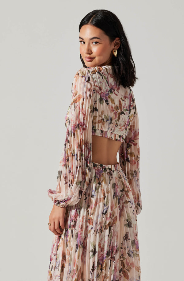 Astr The Label Revery Dress - Cream Pink Floral Astr The Label Revery Dress - Cream Pink Floral
