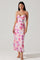 Sticky add to cart - Florianne Floral Satin Maxi Dress
