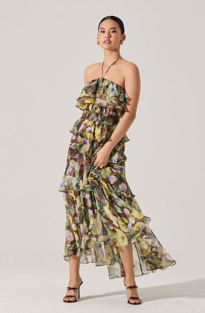 Elena Floral Halter Maxi Dress - ASTR the Label Elena Floral Halter Maxi Dress - ASTR the Label