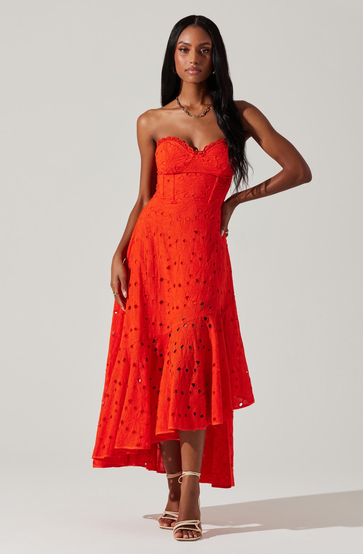 Suvi Eyelet Midi Dress ASTR the Label