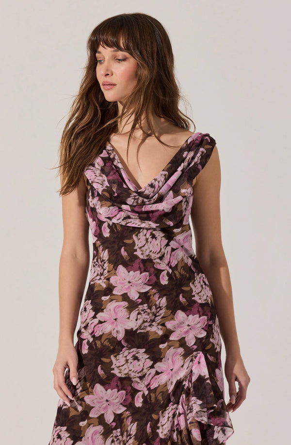 Cecilia Floral Cowl Neck Maxi Dress - ASTR the Label Cecilia Floral Cowl Neck Maxi Dress - ASTR the Label