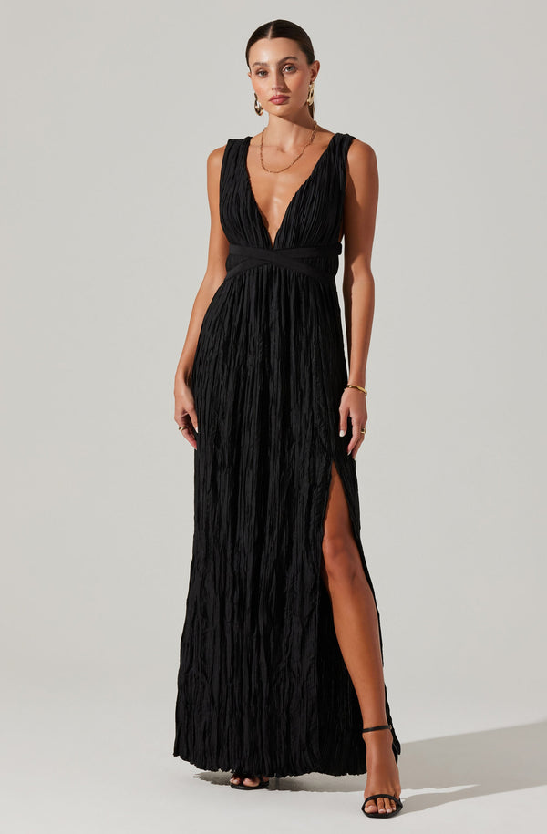 Tesni Pleated Maxi Dress - ASTR the Label Tesni Pleated Maxi Dress - ASTR the Label