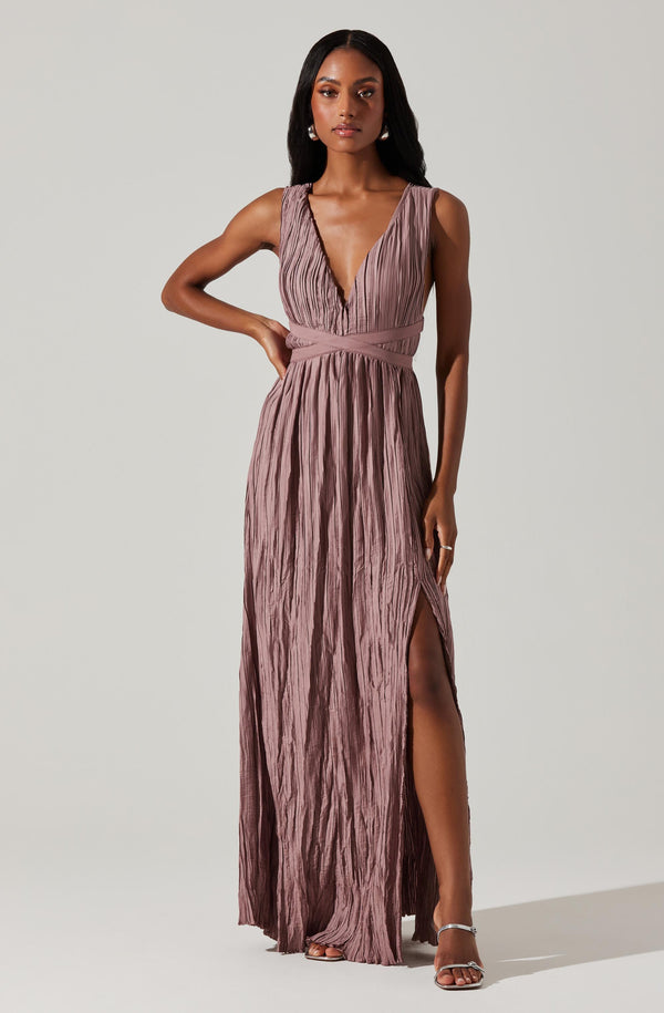 Tesni Pleated Maxi Dress - ASTR the Label