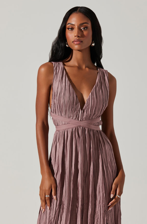 Tesni Pleated Maxi Dress - ASTR the Label