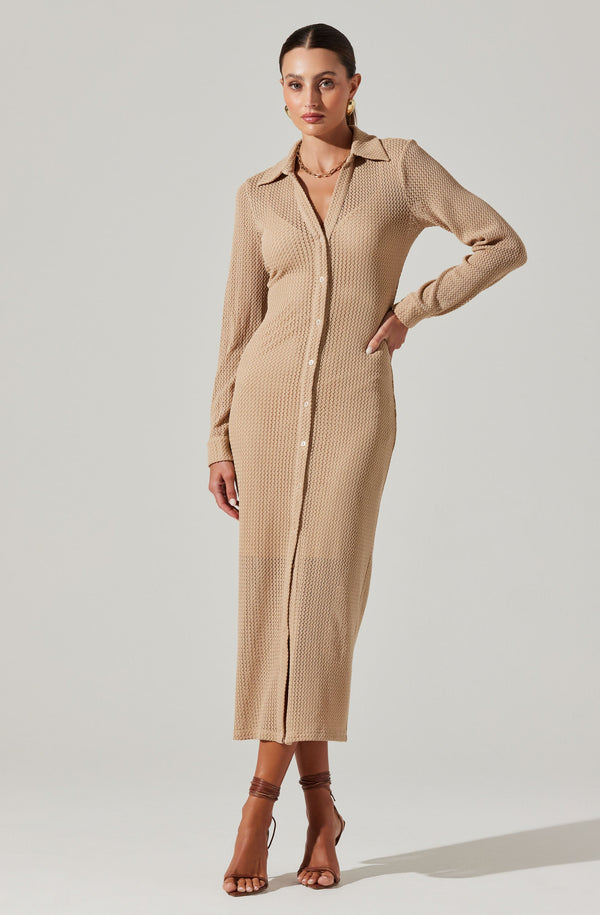 Tawna Open Stitch Midi Dress - ASTR the Label Tawna Open Stitch Midi Dress - ASTR the Label