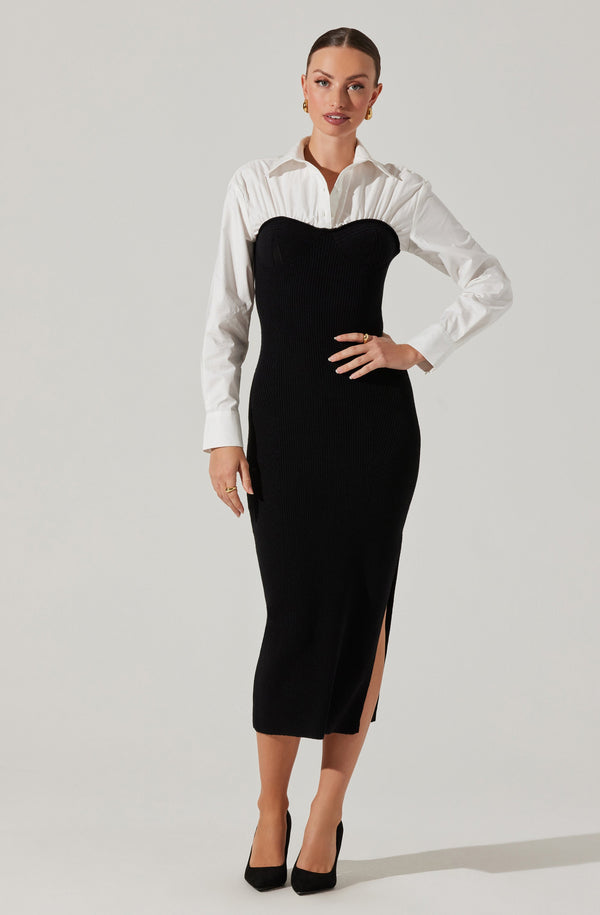 Dress With A Shirt Underneath Black Overlay Detail Puff Sleeve White Shirt Dress Dress With A Shirt Underneath Black Overlay Detail Puff Sleeve White Shirt Dress