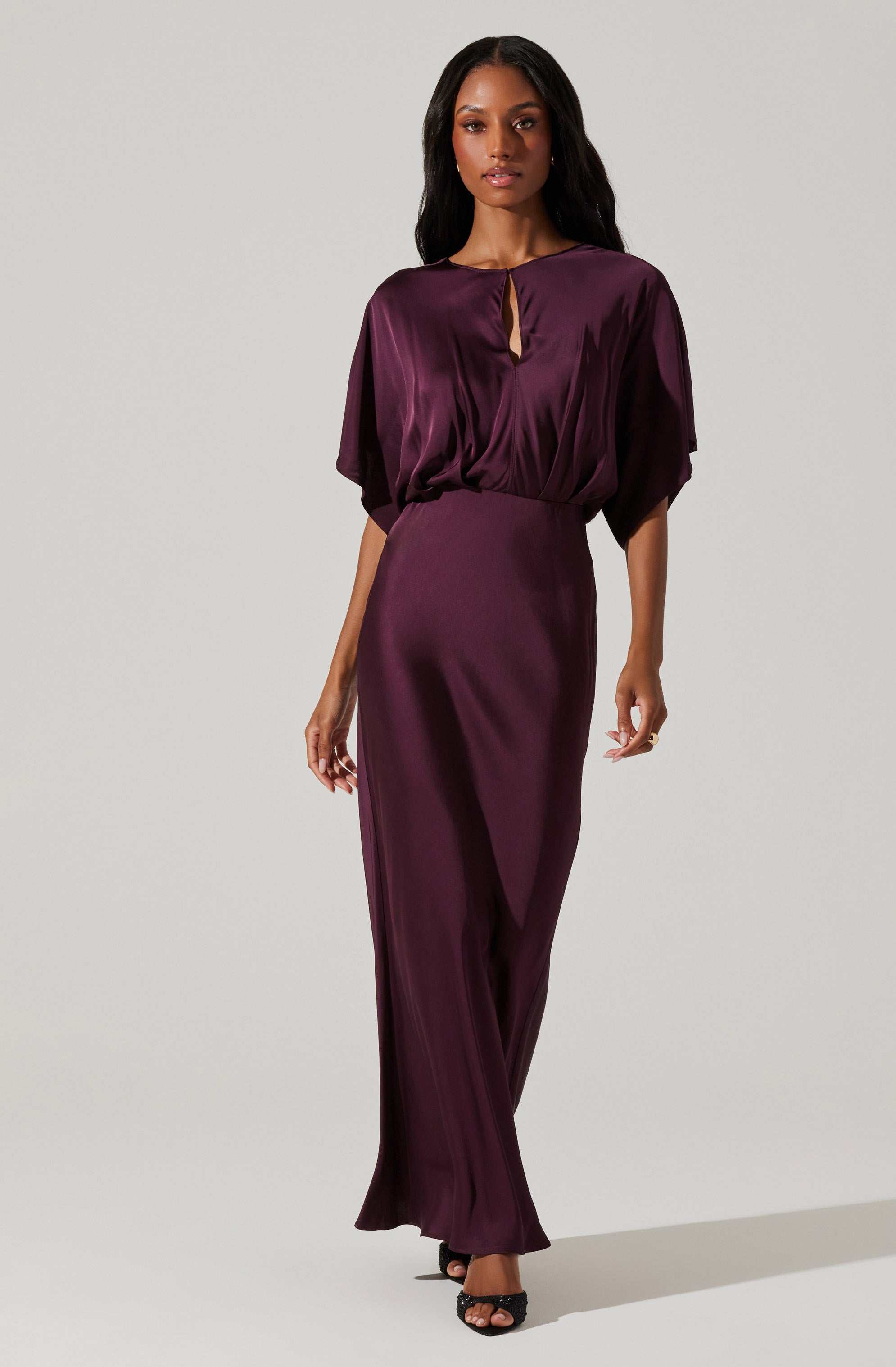 astr the label Angelle Satin Dolman Maxi Dress