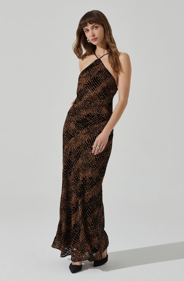 Briotte Velvet Burnout Maxi Dress - ASTR the Label Briotte Velvet Burnout Maxi Dress - ASTR the Label