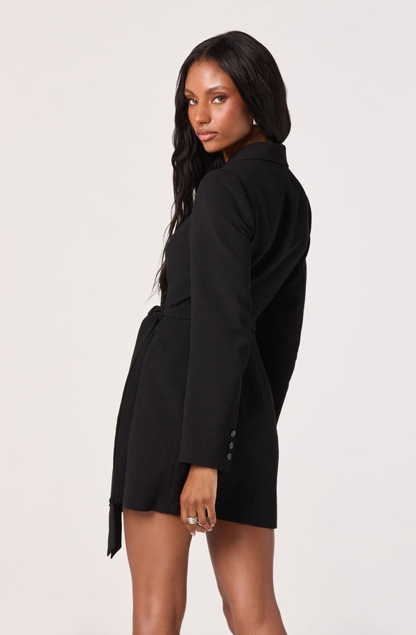 Kesari Pleated Blazer Wrap Dress - ASTR the Label Kesari Pleated Blazer Wrap Dress - ASTR the Label