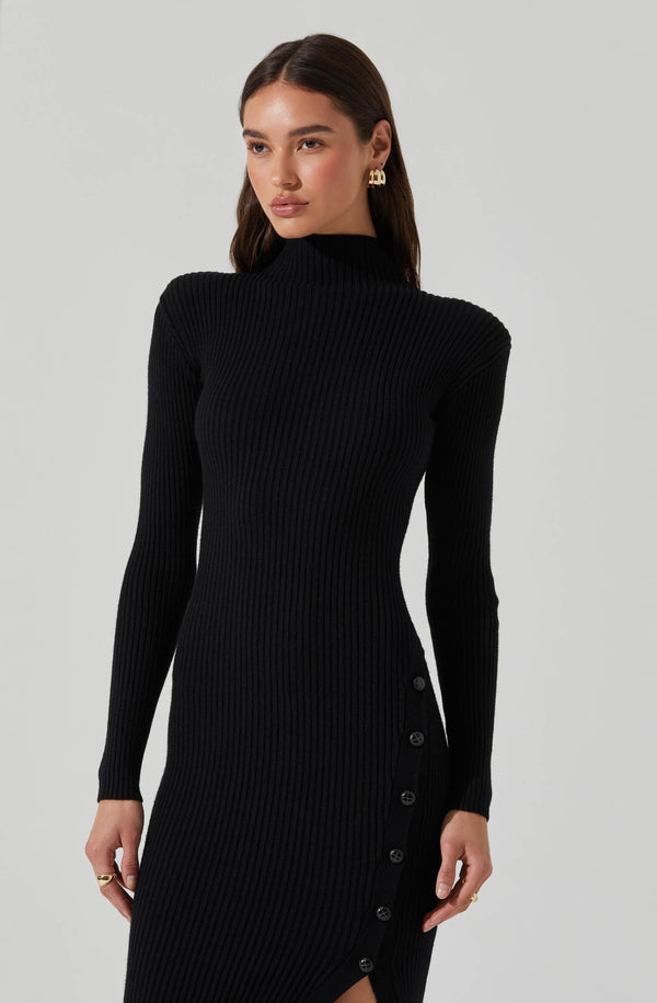 sir the label long sleeve knit dress Soryn Sweater Midi Satin Evening Dresses