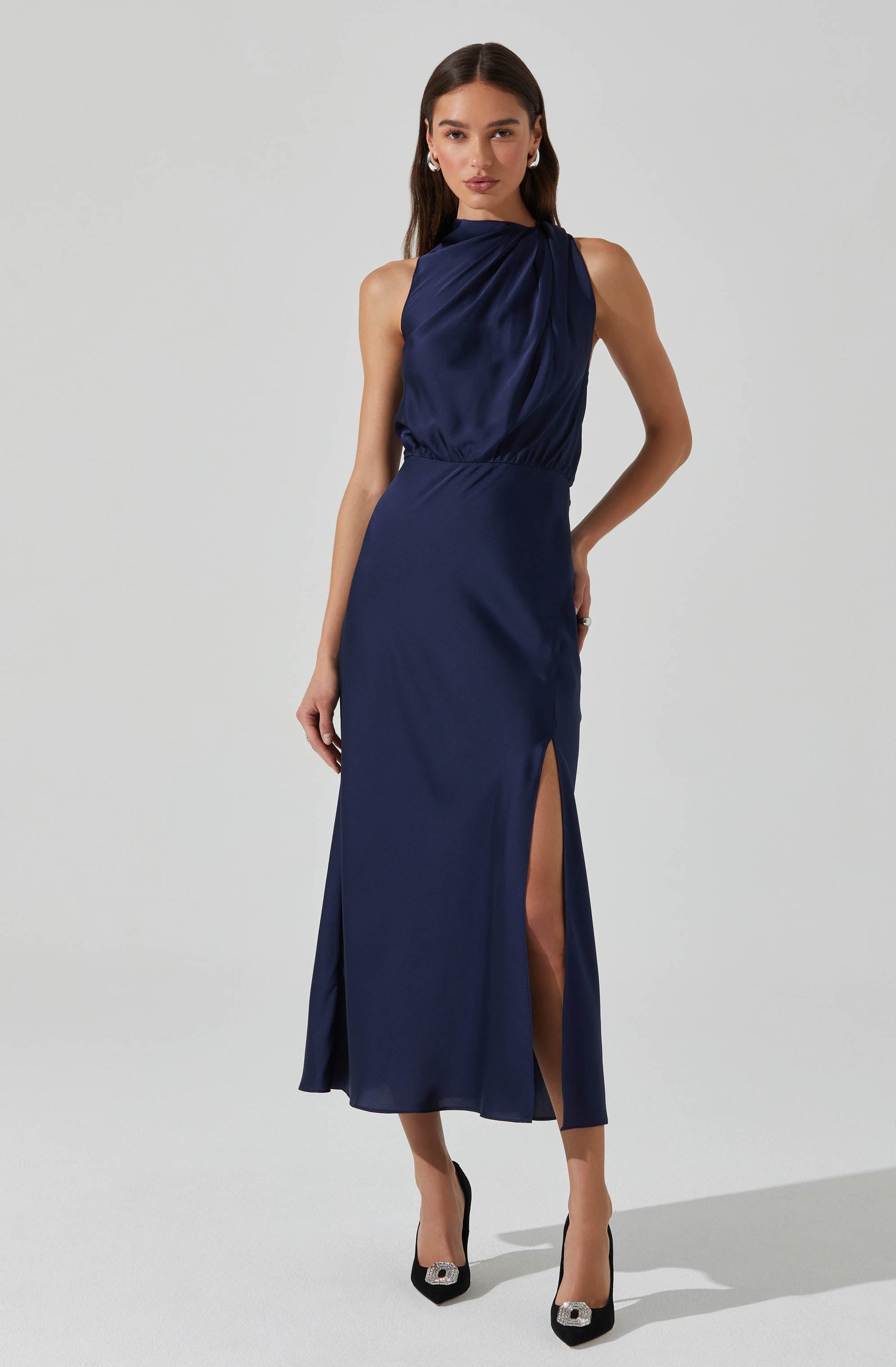 Jelyn Satin Midi Dress - ASTR the Label