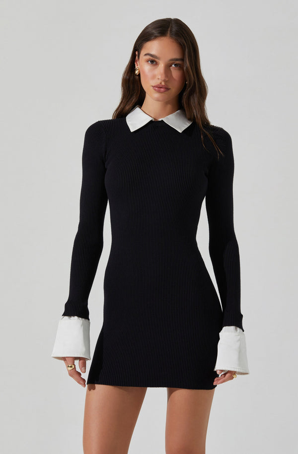 Alexia Mixed Media Mini Dress - ASTR the Label Alexia Mixed Media Mini Dress - ASTR the Label