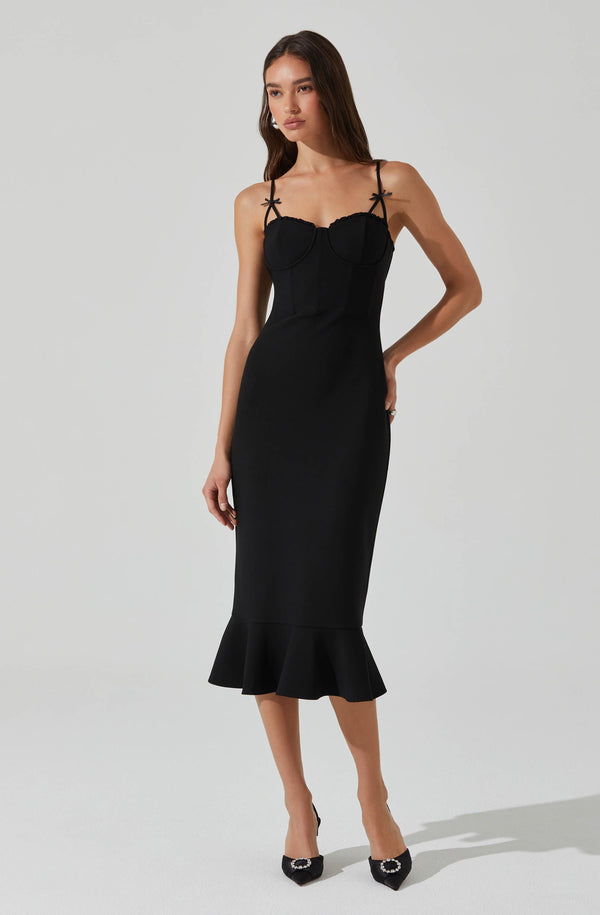 Adana Bow Detail Bustier Dress - ASTR the Label Adana Bow Detail Bustier Dress - ASTR the Label