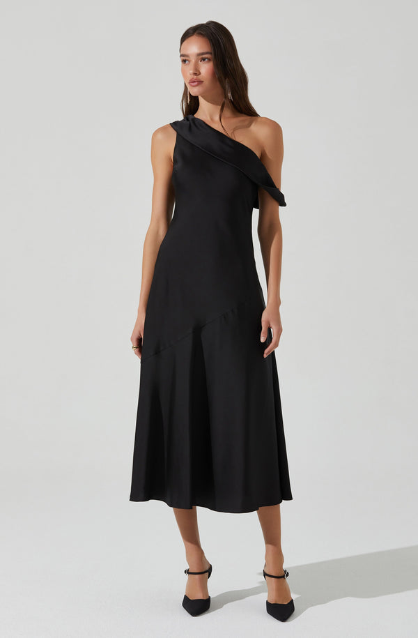 Orissa Satin Off Shoulder Dress - ASTR the Label Orissa Satin Off Shoulder Dress - ASTR the Label