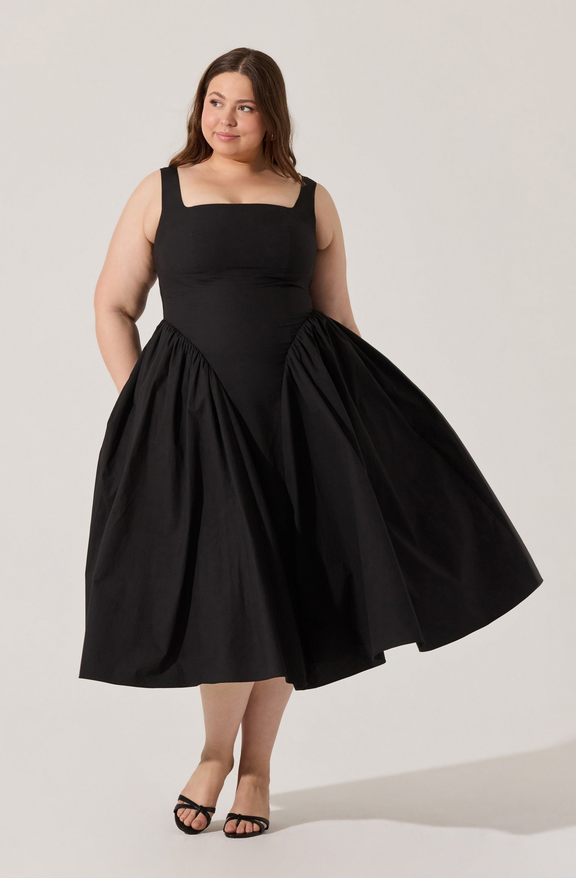 Vinya Poplin Drop Waist Dress - ASTR the Label Vinya Poplin Drop Waist Dress - ASTR the Label