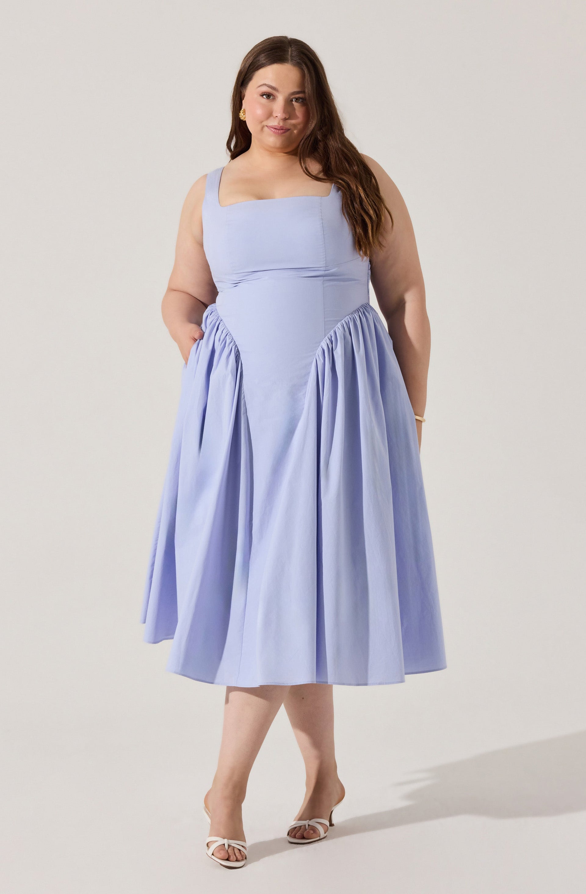 Vinya Poplin Drop Waist Dress - ASTR the Label Vinya Poplin Drop Waist Dress - ASTR the Label