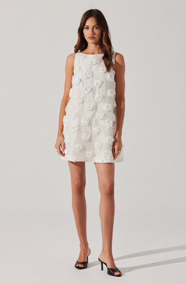 Floria 3D Floral Appliqué Dress - ASTR the Label