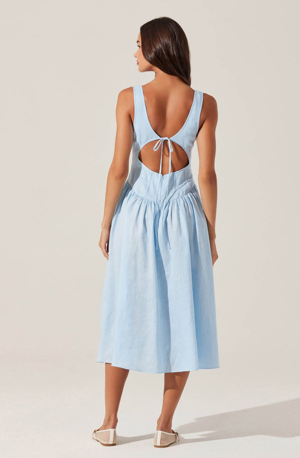 Thierry Linen Midi Dress - ASTR the Label Thierry Linen Midi Dress - ASTR the Label
