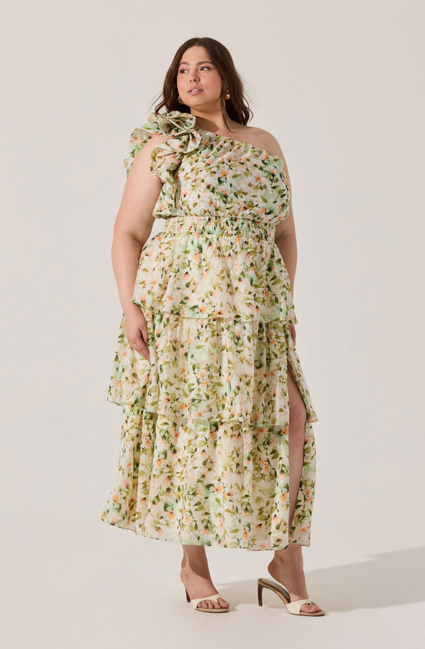 Imelda One Shoulder Floral Maxi Dress
