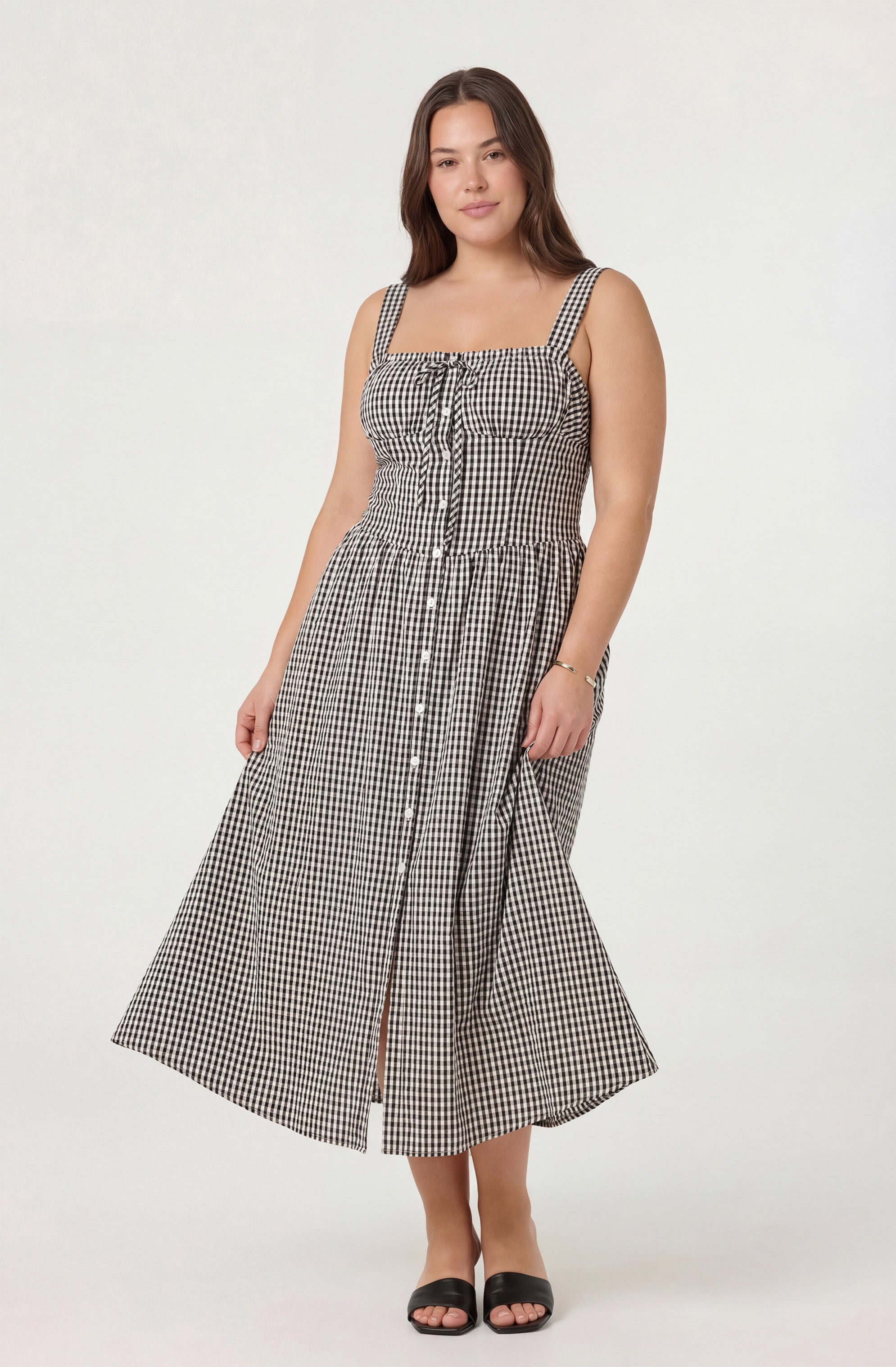 Temperance Gingham Check Maxi Dress - ASTR the Label