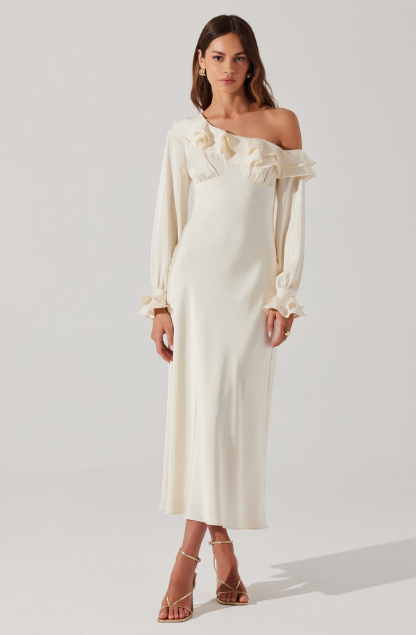 Astr the Label Women's Coraline Ruffled Maxi Dress - Cream - Size XS Astr the Label Women's Coraline Ruffled Maxi Dress - Cream - Size XS