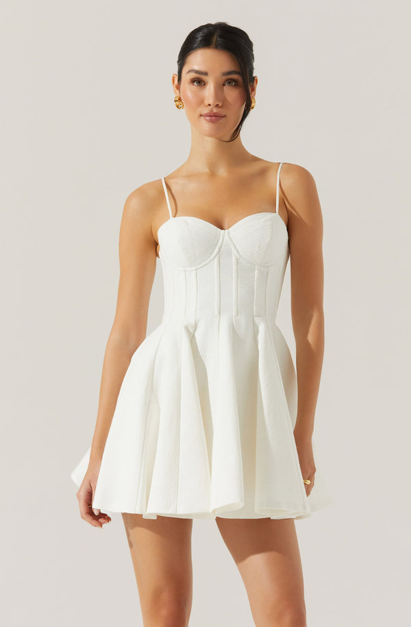 slim fit dress slacks Fenna Textured Corset Mini Dress