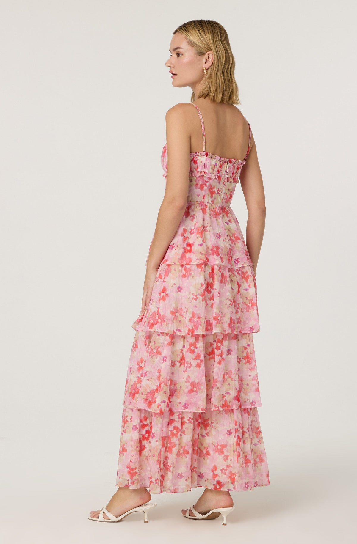 Vonnessa Pleated Tiered Maxi Dress