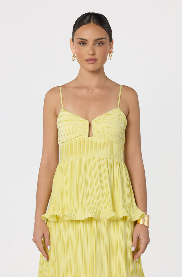 Lupin Pleated Tiered Maxi Dress - ASTR the Label Lupin Pleated Tiered Maxi Dress - ASTR the Label